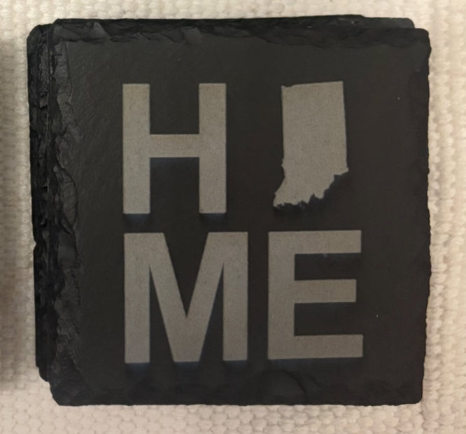 Indiana Home Slate Coaster Set