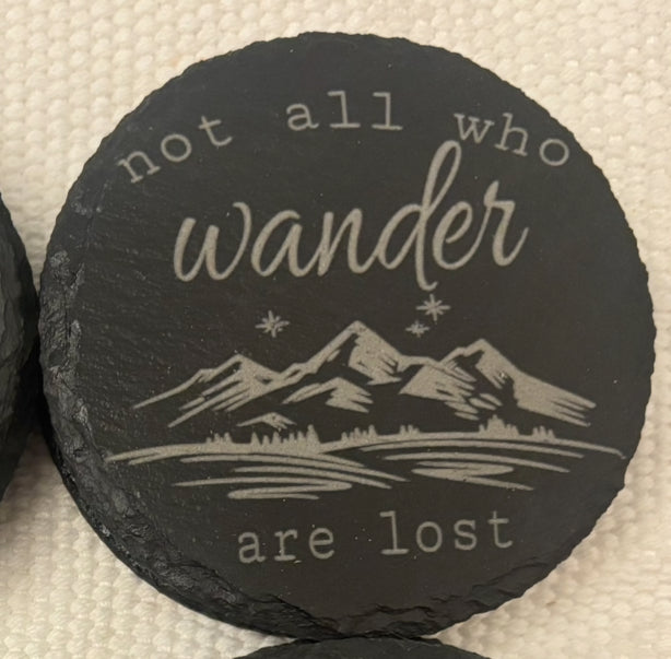 Wander Slate Coaster Set