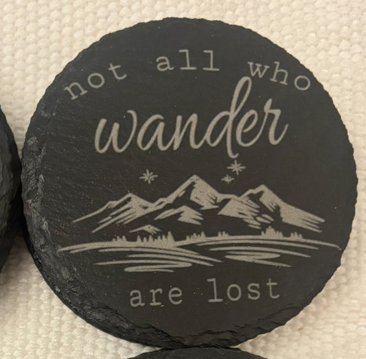 Wander Slate Coaster Set