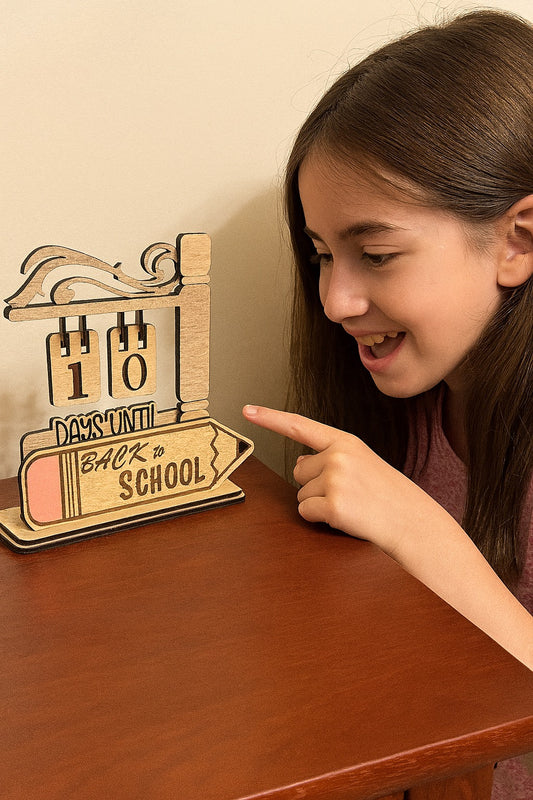 Back to School Countdown Keepsake – Handcrafted Wood Sign